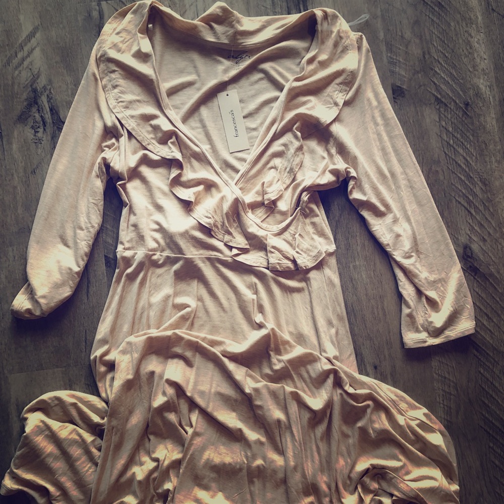Very light pink cross over dress